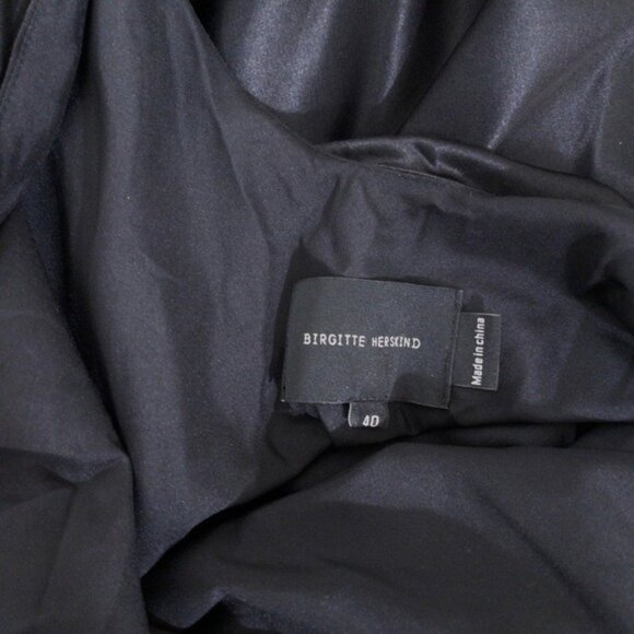 NWT Birgitte Herskind Timo Silk Maxi Slip Dress 40 Black 8 Maternity Friendly - Picture 4 of 10
